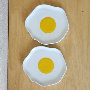 Crate & Barrel Egg Plates Set of Two